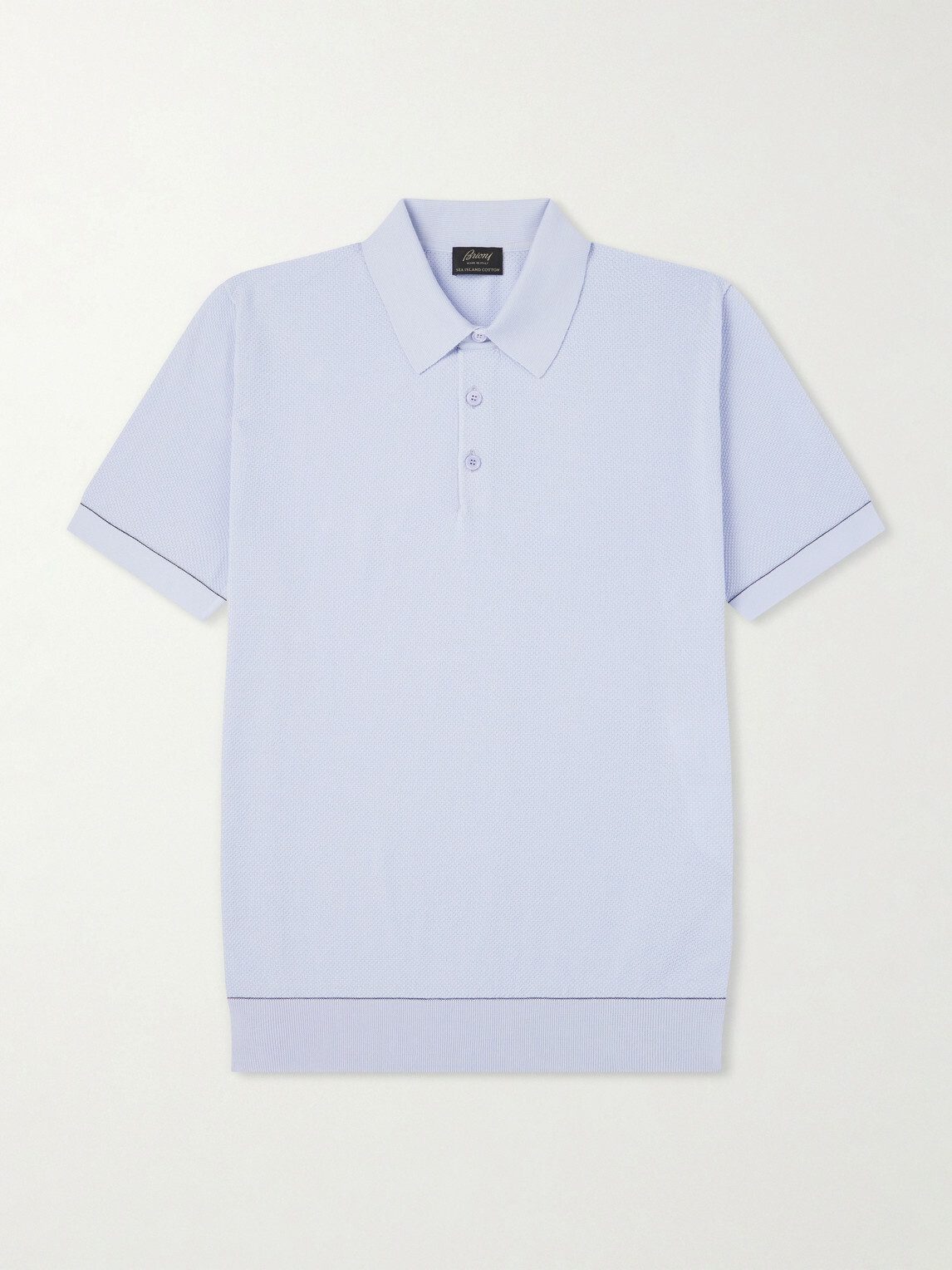 Brioni - Sea Island Cotton Polo Shirt - Blue