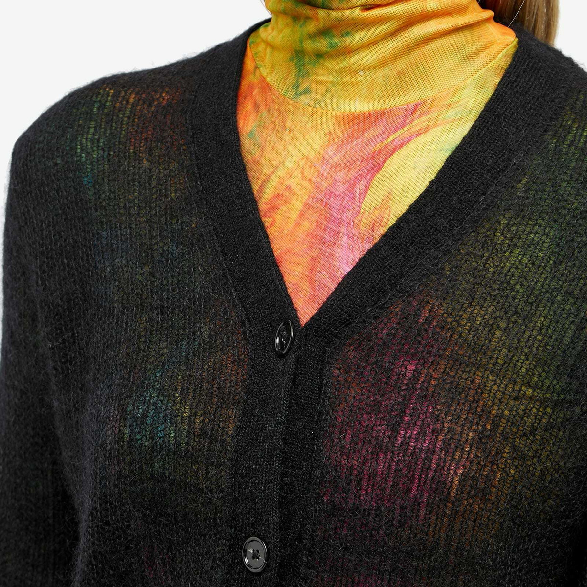 Acne Studios Women's Kodilia Double Mohair Cardigan in Black