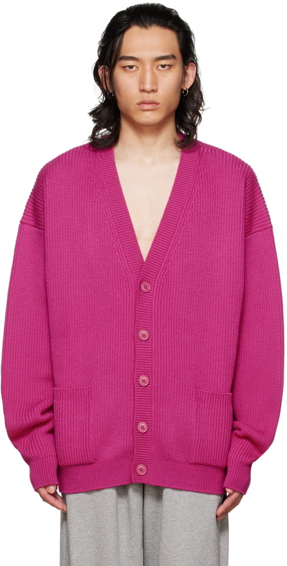 Photo: VETEMENTS Pink Button-Down Cardigan