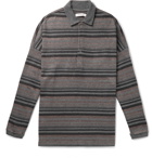 nonnative - Striped Jacquard Polo Shirt - Gray