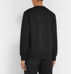 Fendi - Appliquéd Cotton-Blend Tech-Jersey Sweatshirt - Black