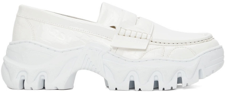 Photo: Rombaut White Boccaccio II Future Leather Padded Loafers