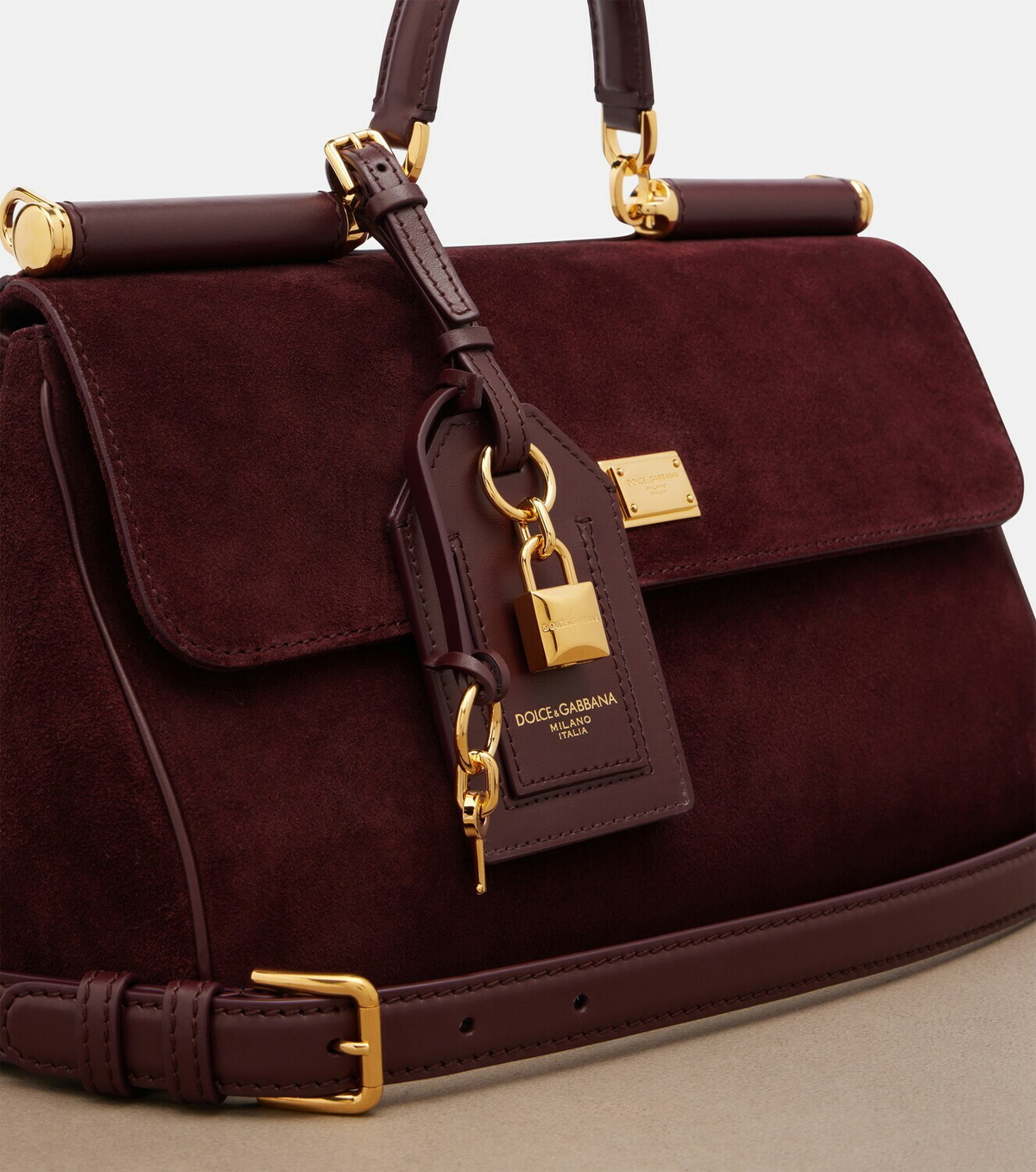 Dolce&Gabbana Sicily Medium suede top-handle bag
