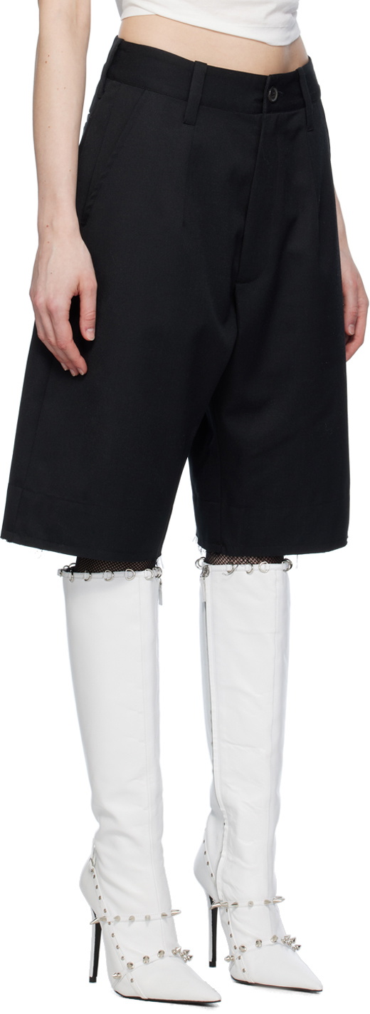 vaquera ショーツ 黒 lace up back shorts Vaquera Black Lace Up Back