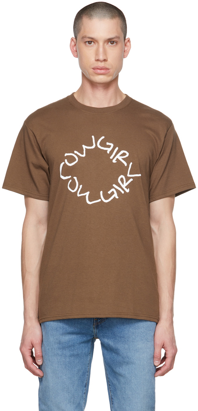 Cowgirl Blue Co SSENSE Exclusive Brown Penmanship T-Shirt