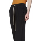 Rick Owens Drkshdw Black Drawstring Long Lounge Pants