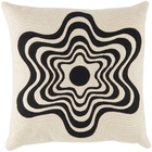 Dusen Dusen Black & Off-White Flower Pillow