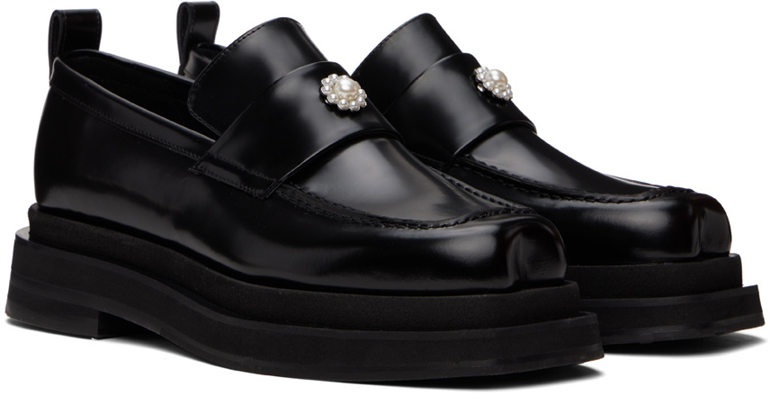 Simone Rocha Black Heart Toe Platform Loafers