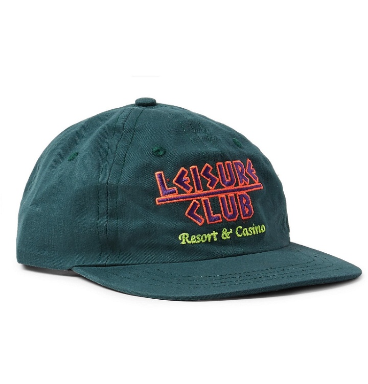 Photo: Pasadena Leisure Club - Logo-Embroidered Cotton-Twill Baseball Cap - Green