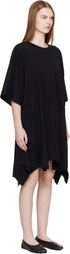 MM6 Maison Margiela Black Cotton Jersey Midi Dress
