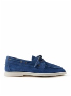 Loro Piana - Sea-Sail Walk Suede Boat Shoes - Blue