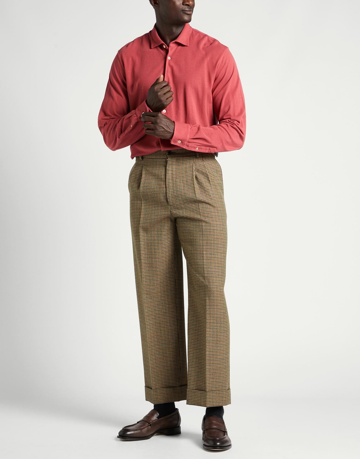 Fedeli Mens Shirt Brick
