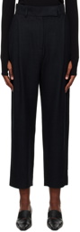 Totême Black Deep Pleat Trousers