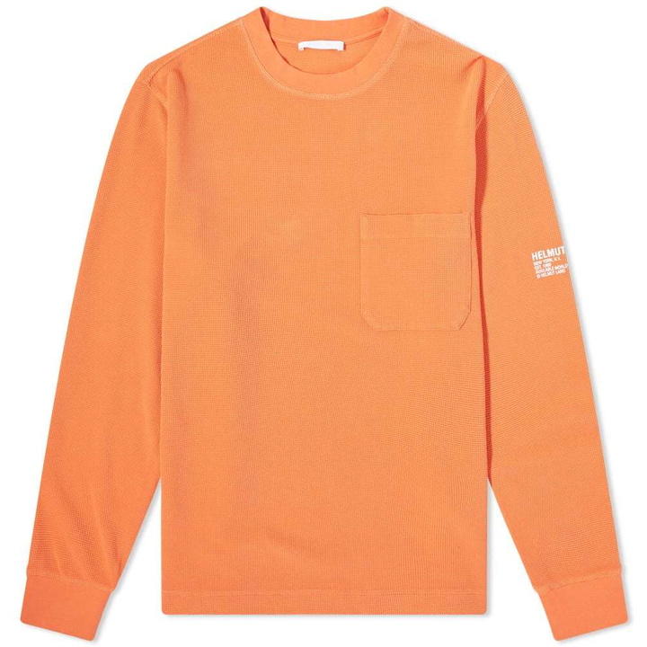 Photo: Helmut Lang Long Sleeve Logo Pocket Waffle Tee