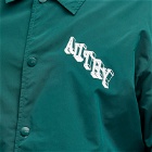 Autry Men's 3D Logo Coach Jacket in Green Emerald