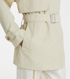 Vince Cotton-blend cropped trench coat