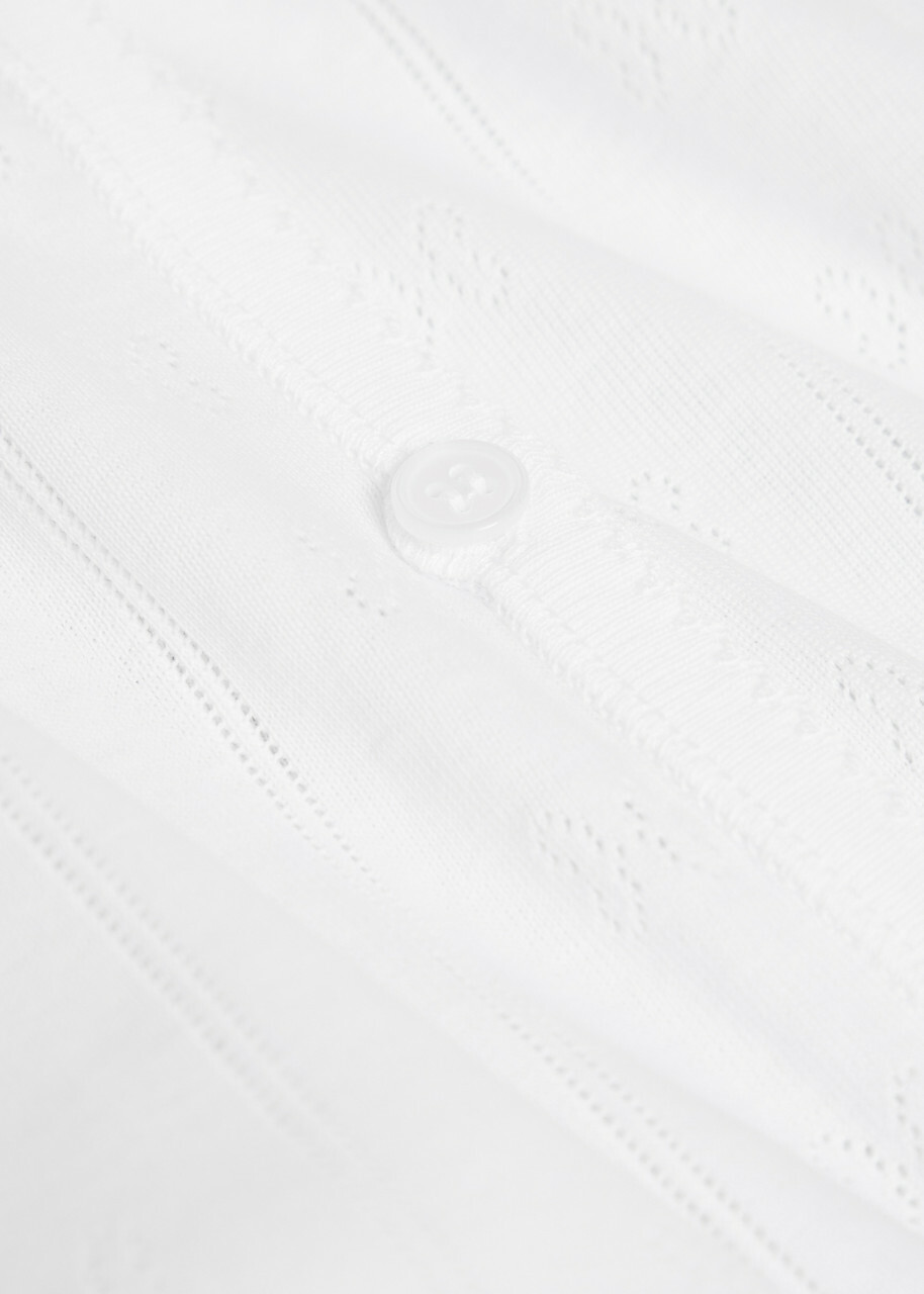 Ganni Pointelle Cotton top White