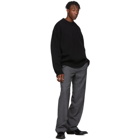 Balenciaga Black Wool and Cashmere Crewneck Sweater