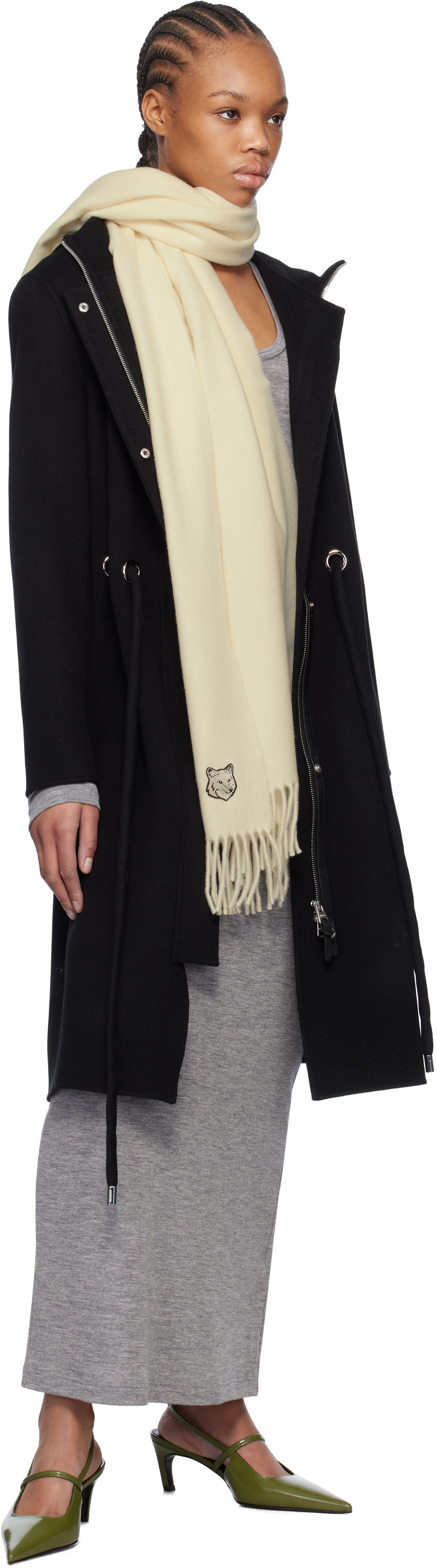 Maison Kitsuné Off-White Bold Fox Head Scarf