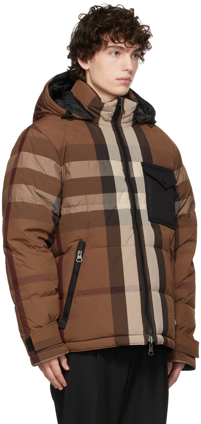 Burberry Reversible Brown Down Check Puffer Jacket Burberry
