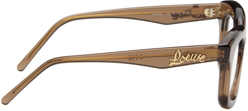 LOEWE Brown Square Acetate Glasses Loewe