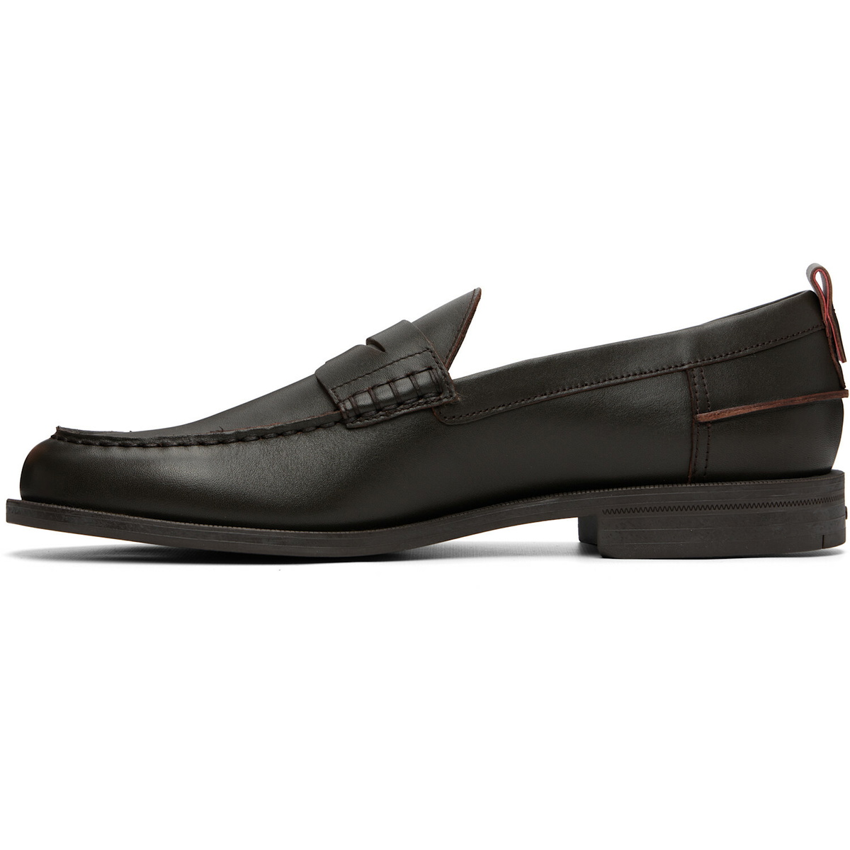 Hugo Brown Leather Penny Trim Loafers