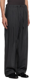 WOOYOUNGMI Gray Striped String Trousers