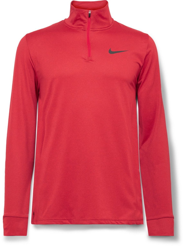 Photo: Nike Training - Dri-FIT Half-Zip Top - Red