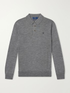 Polo Ralph Lauren - Logo-Embroidered Wool Polo Shirt - Gray