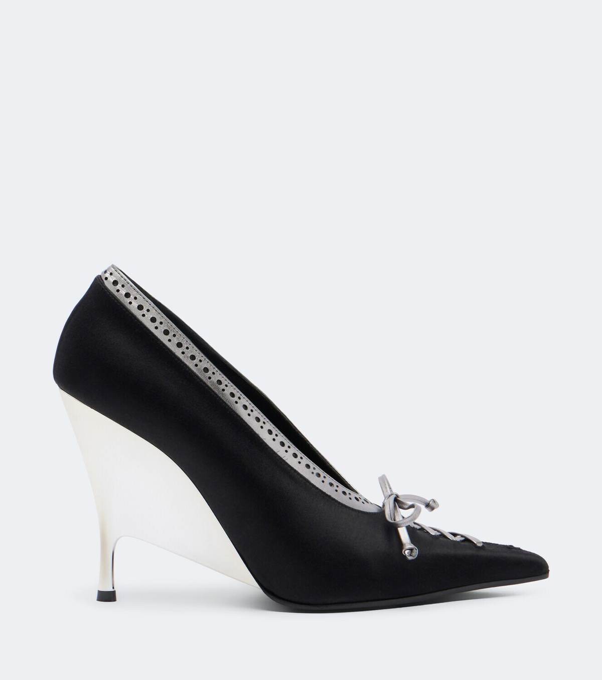 McQueen Koko leather and satin pumps