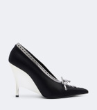 McQueen Koko leather and satin pumps