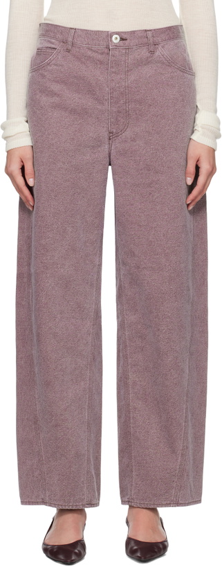 Photo: AURALEE Purple Washed Organic Canvas Jeans