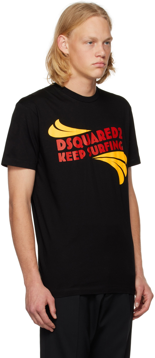 【DSQUARED2】Surf Board T-shirt サーフボードTシャツ ロゴ DSQUARED2 ディースクエアード tシャツ SURF ロゴ Tシャツ メンズ