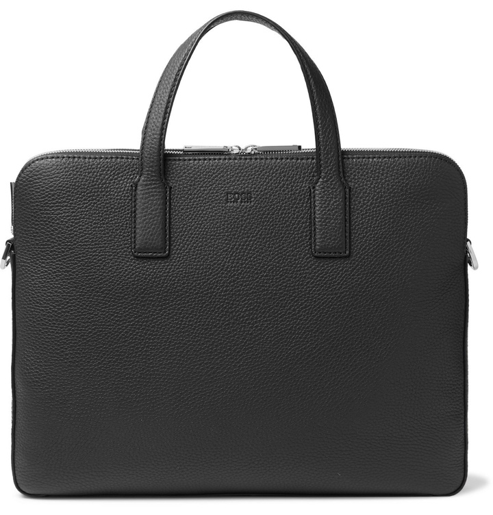 Photo: Hugo Boss - Crosstown Full-Grain Leather Briefcase - Black