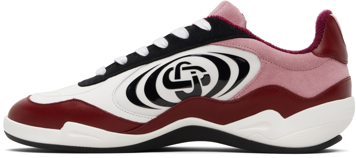 Casablanca Burgundy & White Squash Indoor Sneakers