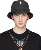 Marcelo Burlon County of Milan Black Cross Bucket Hat