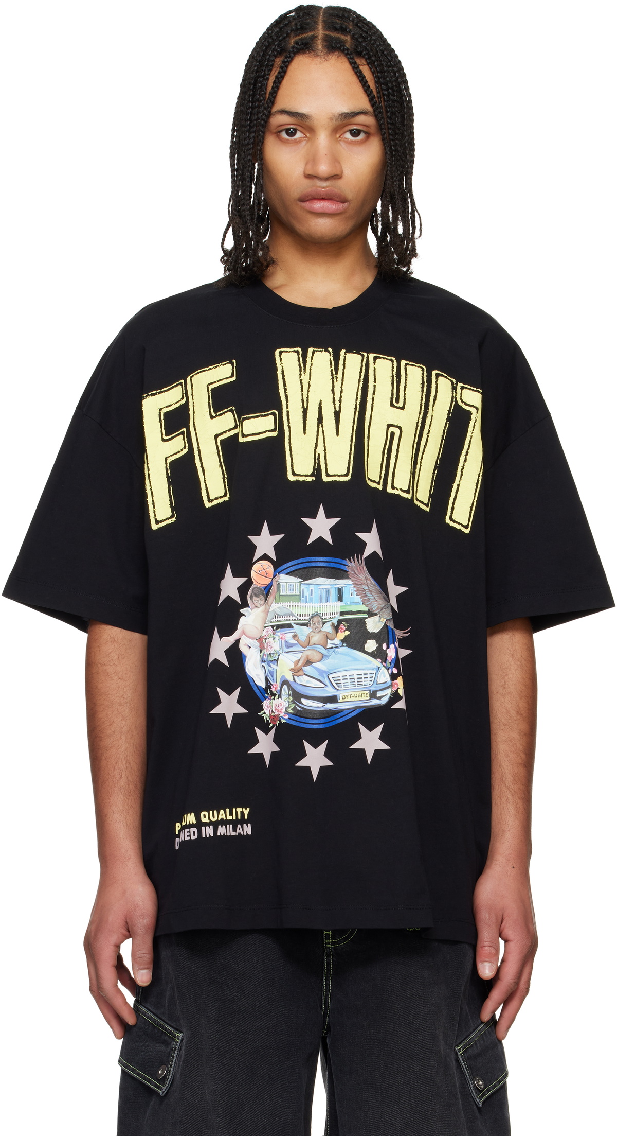Off-White Black Fresco Star T-shirt Off-White