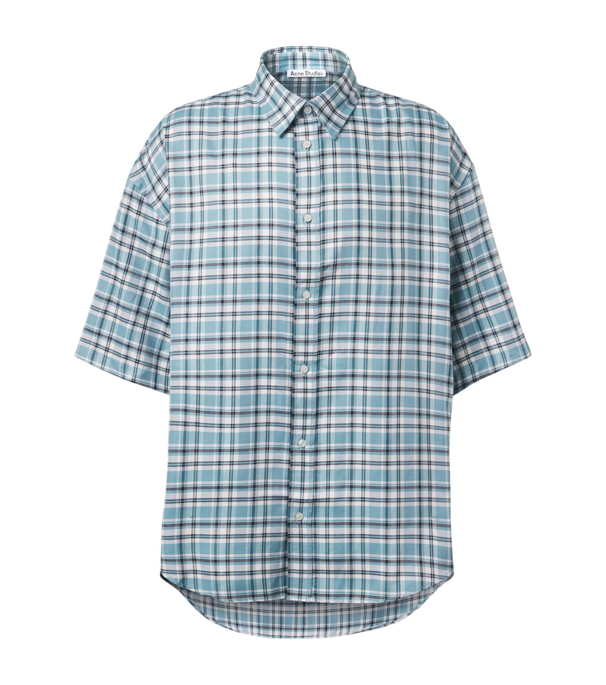 Acne Studios Blue and White Elms Chamb Shirt Acne Studios