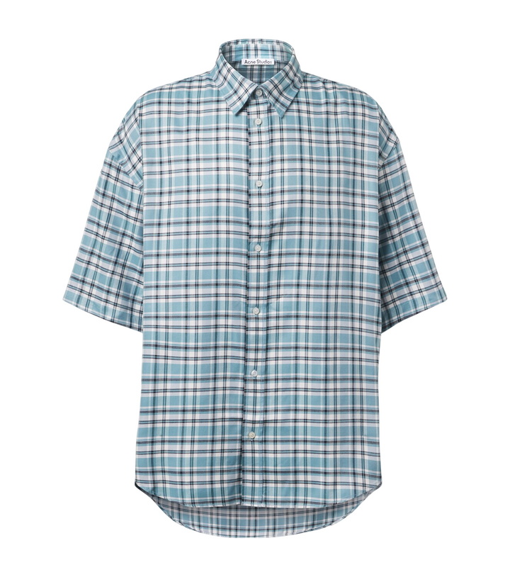 Photo: Acne Studios Plaid oversized flannel shirt