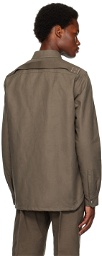 Rick Owens Gray Outershirt Jacket