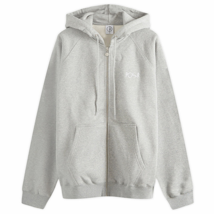 Photo: Polar Skate Co. Men's Default Zip Hoodie in Heather Grey