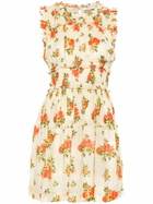 DÔEN Yellow Martha Floral-Print Mini Dress