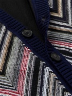 Missoni - Striped Crochet-Knit Cotton-Blend Cardigan - Blue
