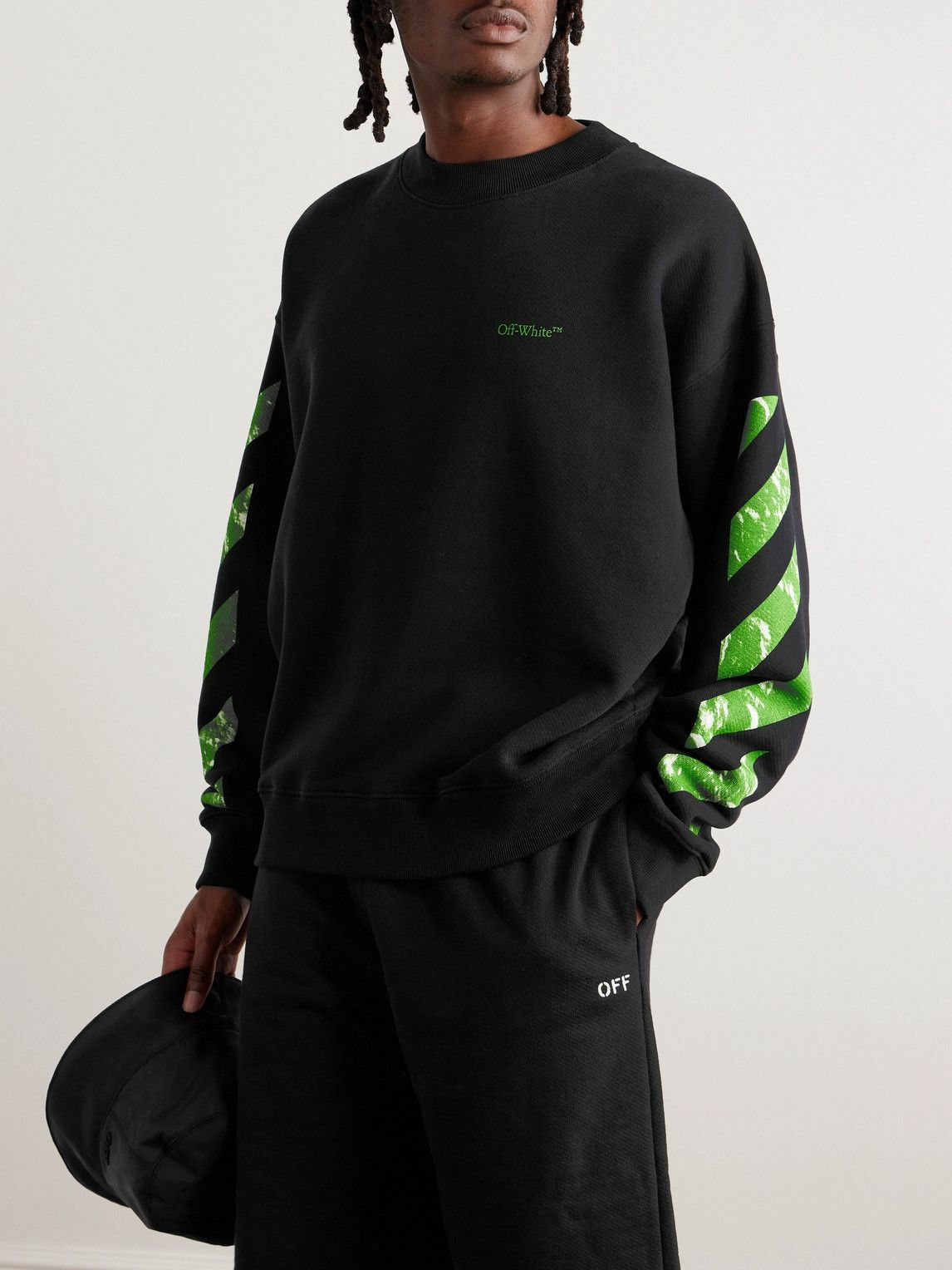 Off white logo online print sweatshirt