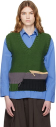 YMC Green Heidi Sweater Vest