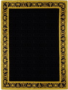 Versace Black 'I Love Baroque' Beach Towel