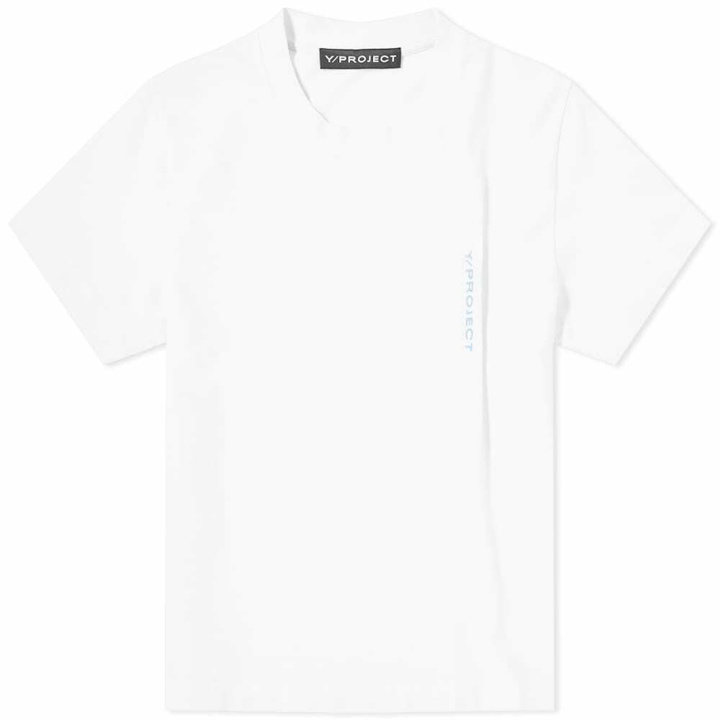 Photo: Y/Project Women's Pinched Logo T-Shirt in White