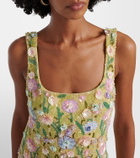 Là Fuori Embellished floral gown
