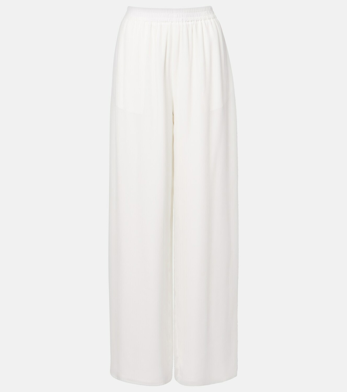 Oscar de la Renta Mid-rise silk straight pants