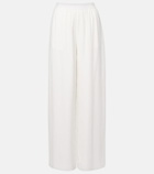 Oscar de la Renta Mid-rise silk straight pants